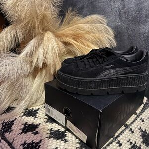 Puma Black Suede Platform Shoes